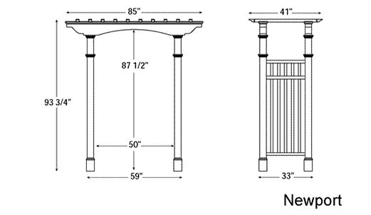 Do It Yourself Patio Covers Carport Kits Screen Enclosures Arbors Newport Vinyl Arbor