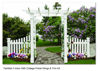 Picture of Fairfield II Vinyl Arbor with Cottage Picket Wings and Trim Kit